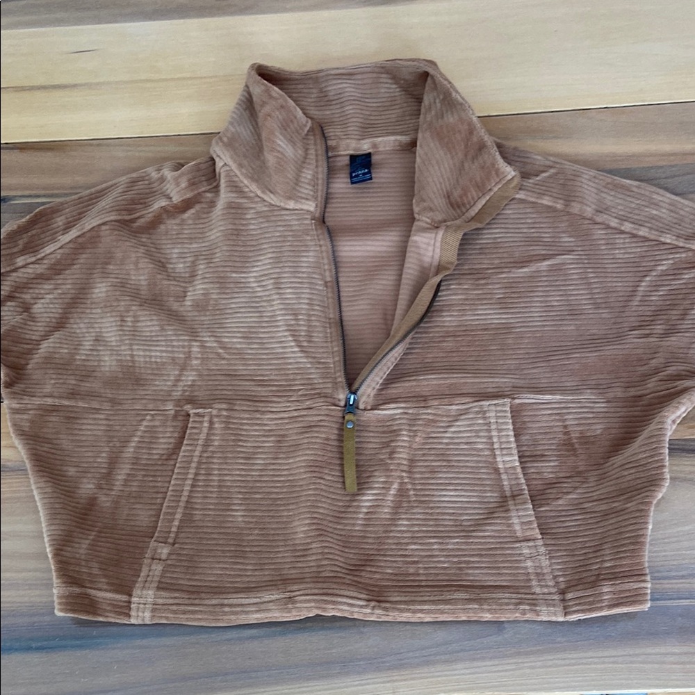 Brown Quarter-Zip Pullover